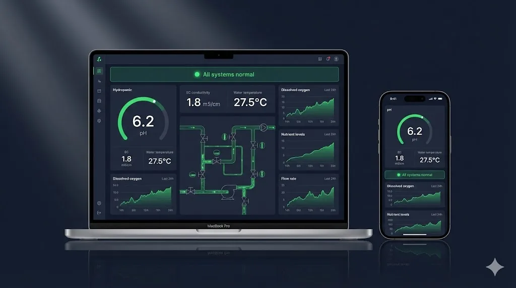 Invynex SCADA Dashboard en laptop y movil